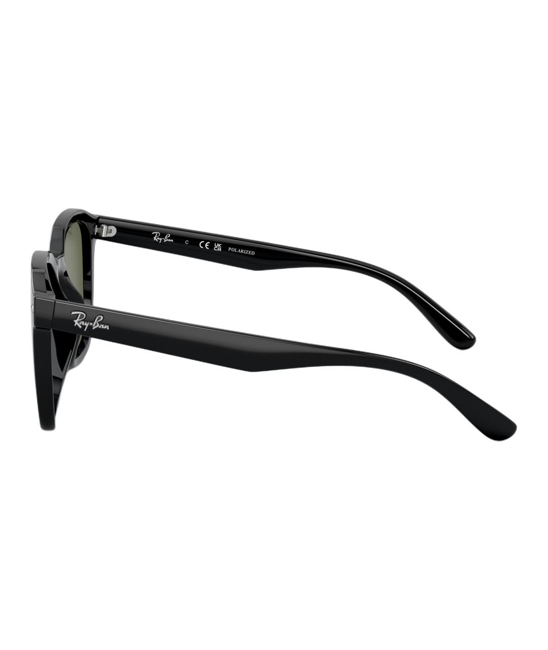 RAY BAN Черные пластиковые солнцезащитные очки, фото 3