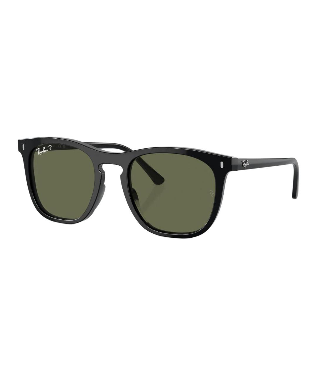 RAY BAN Черные пластиковые солнцезащитные очки, фото 1