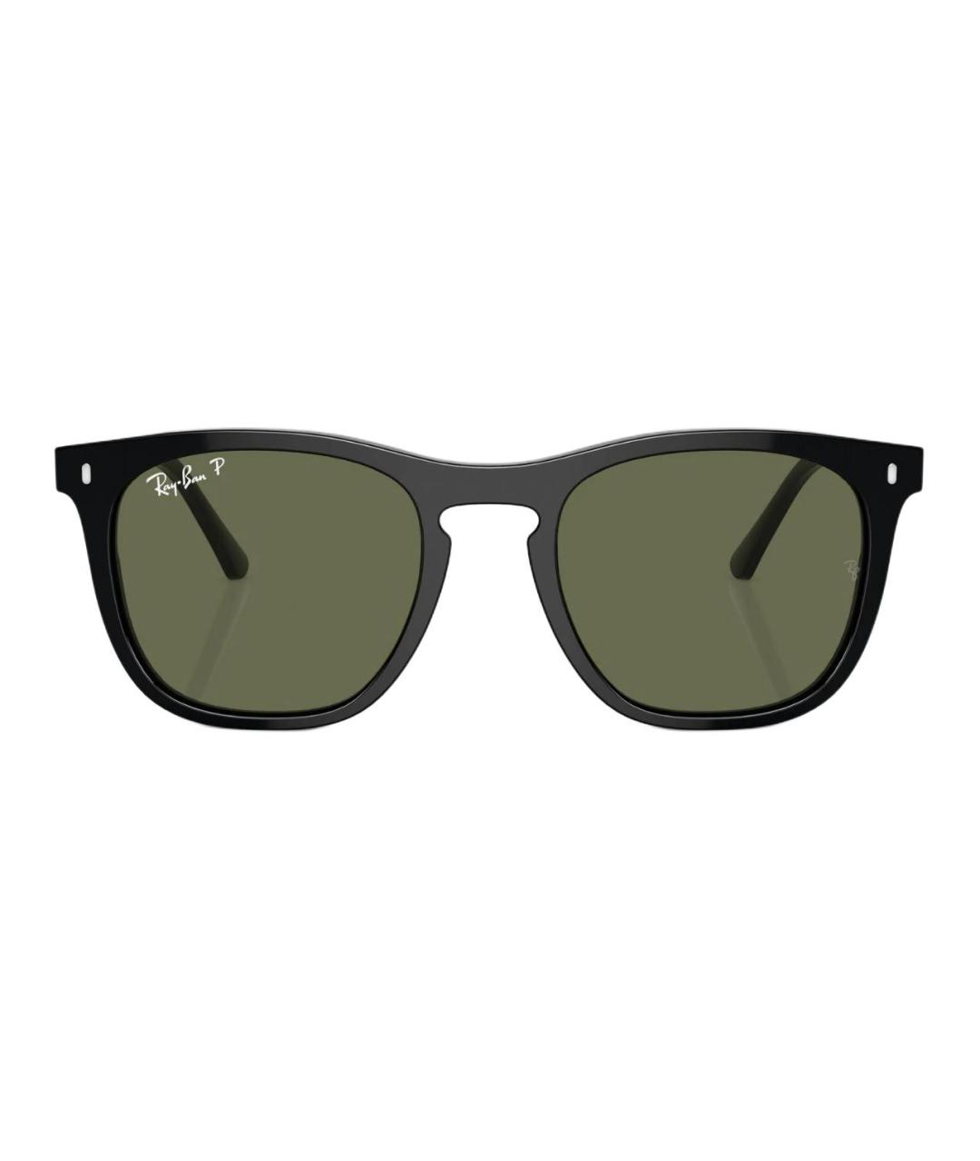 RAY BAN Черные пластиковые солнцезащитные очки, фото 2