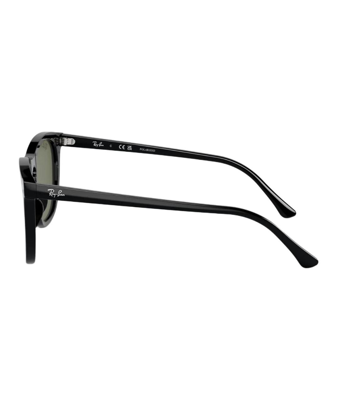RAY BAN Черные пластиковые солнцезащитные очки, фото 4