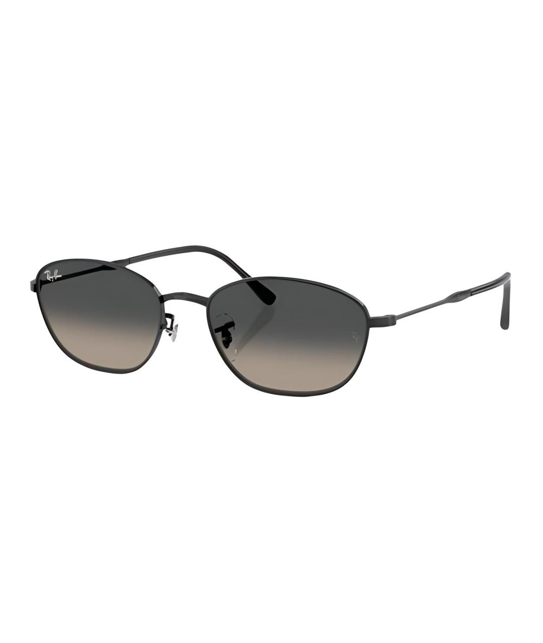 RAY BAN Черные металлические солнцезащитные очки, фото 1