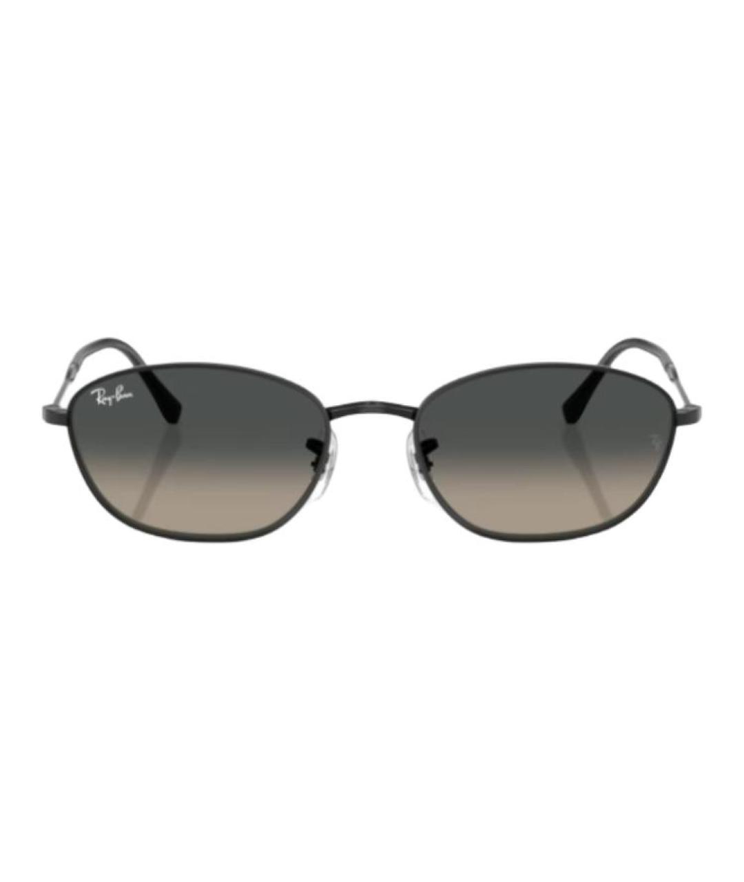 RAY BAN Черные металлические солнцезащитные очки, фото 2
