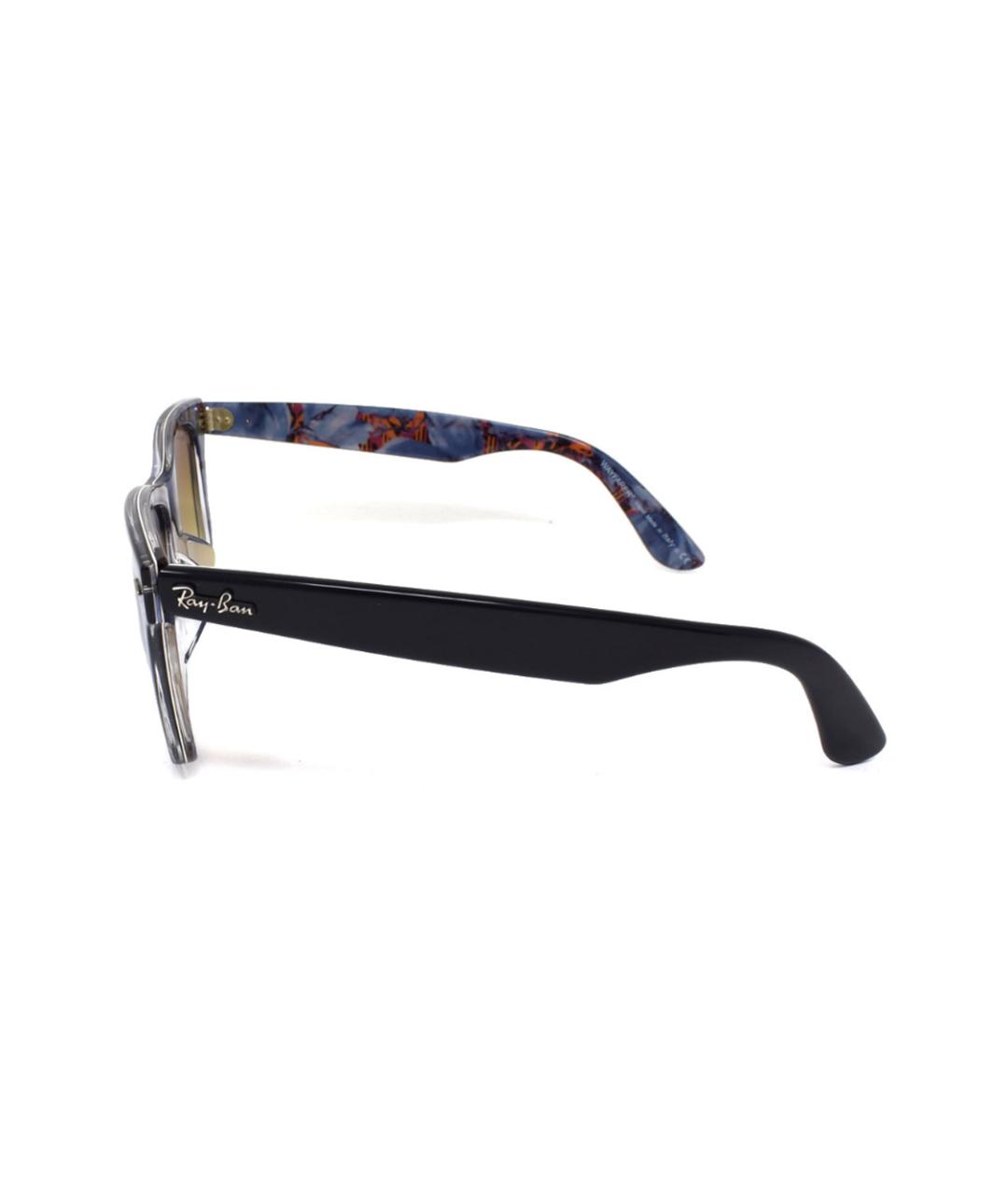 RAY BAN Черные пластиковые солнцезащитные очки, фото 3