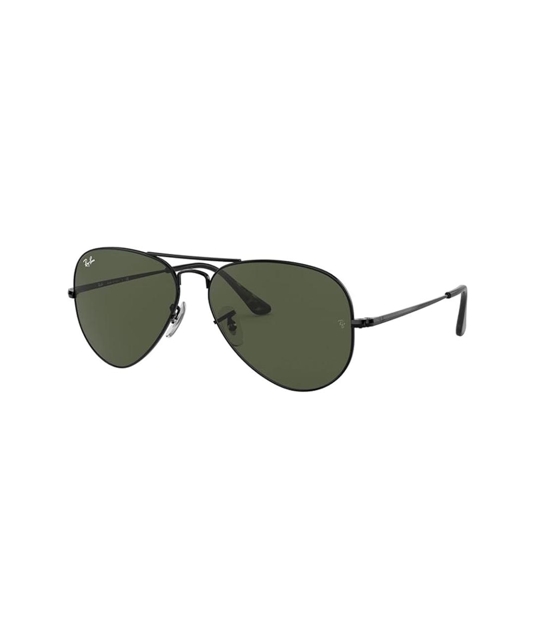 RAY BAN Черные металлические солнцезащитные очки, фото 2