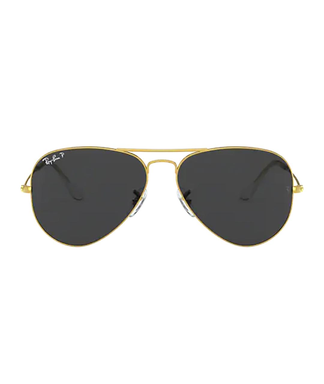 RAY BAN Золотые металлические солнцезащитные очки, фото 2