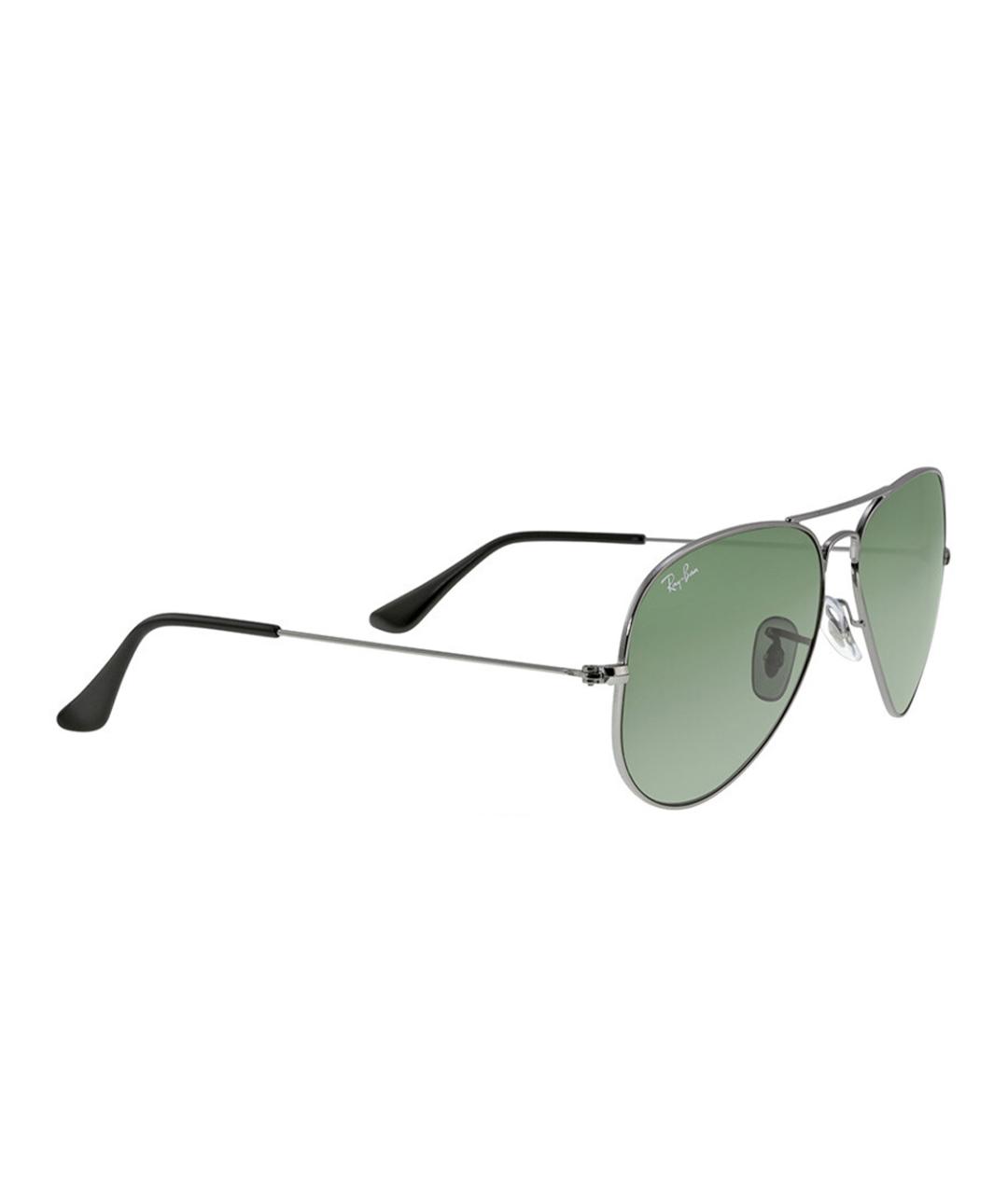 RAY BAN Серебряные металлические солнцезащитные очки, фото 2