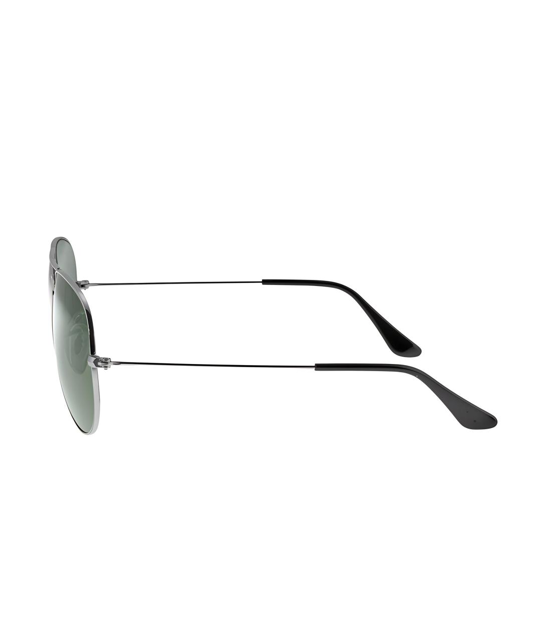RAY BAN Серебряные металлические солнцезащитные очки, фото 3