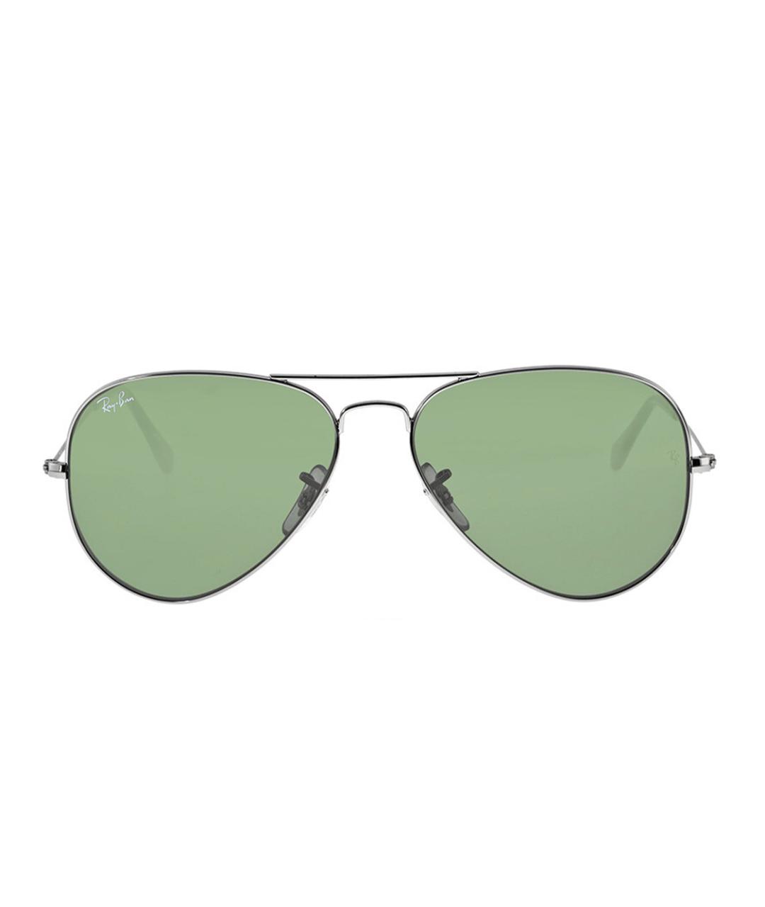 RAY BAN Серебряные металлические солнцезащитные очки, фото 1