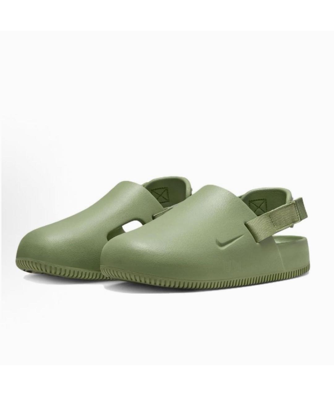 NIKE Зеленые шлепанцы, фото 3