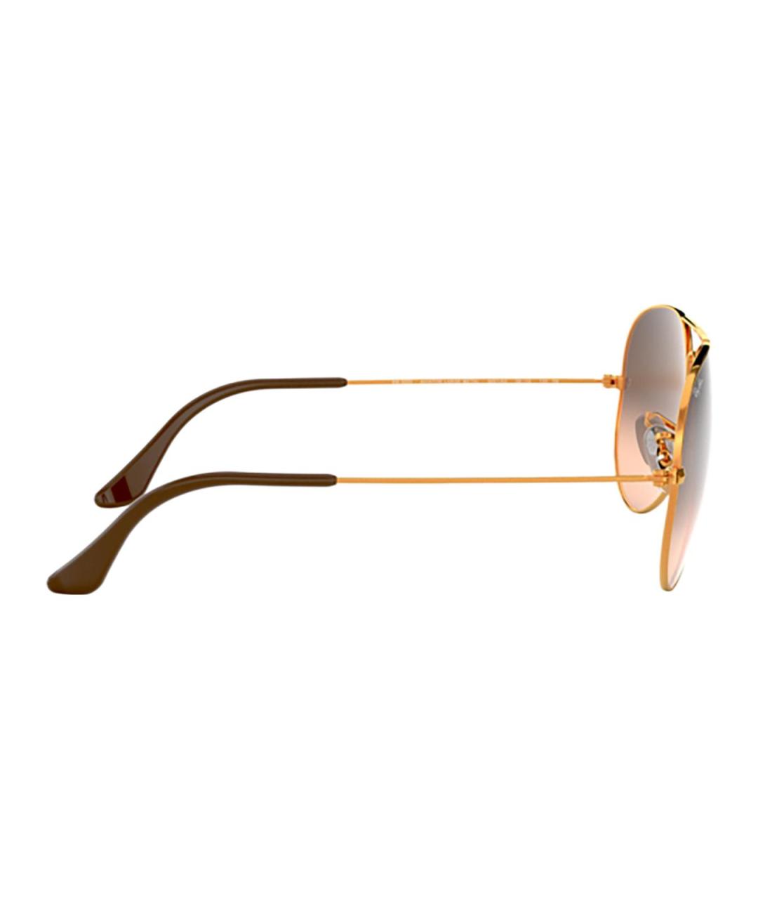 RAY BAN Коричневые металлические солнцезащитные очки, фото 3