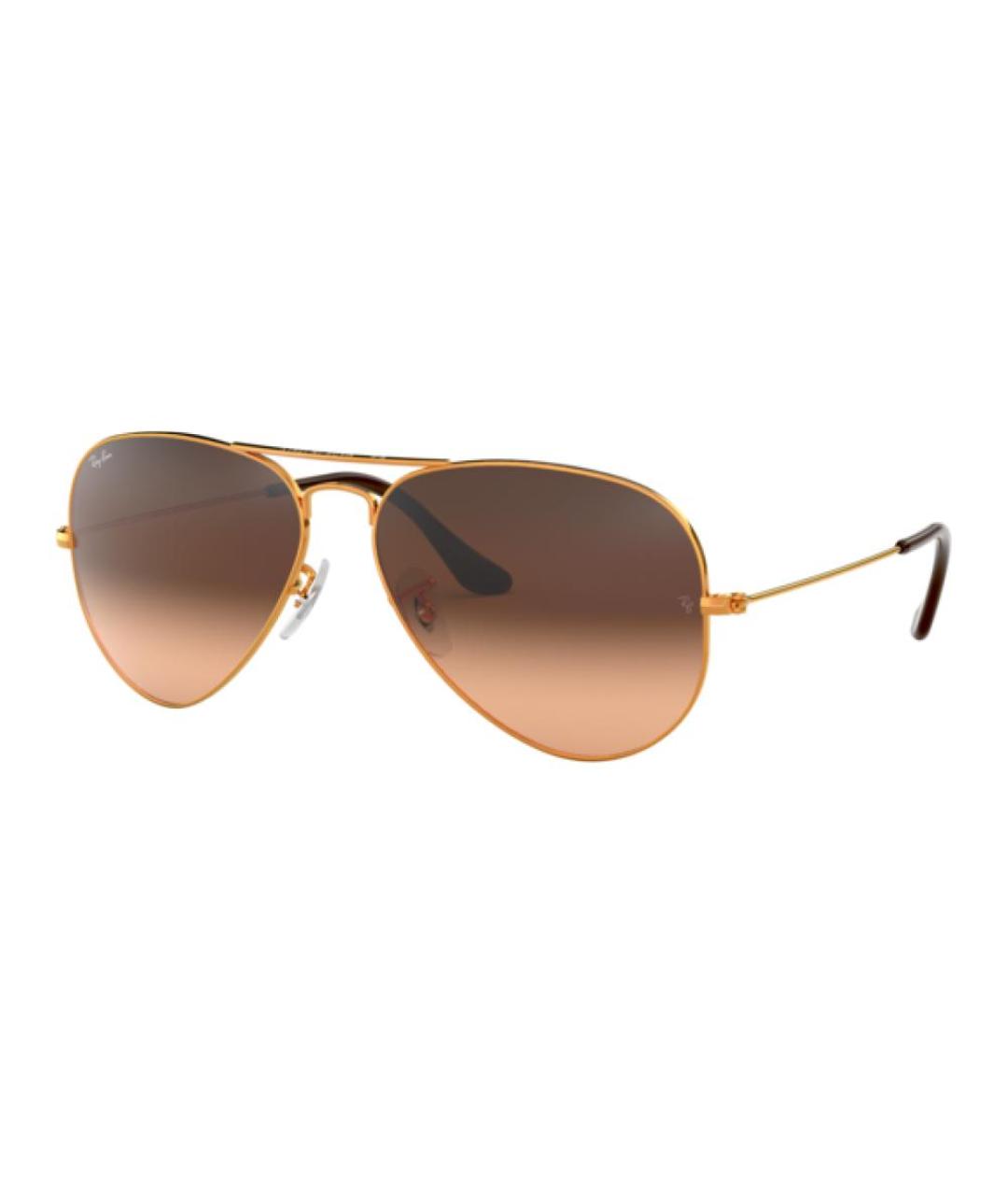 RAY BAN Коричневые металлические солнцезащитные очки, фото 4