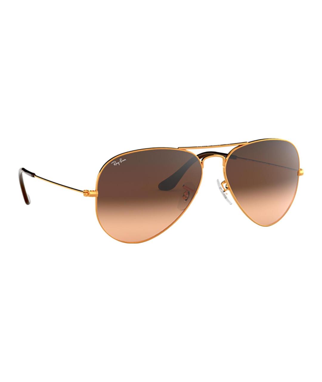 RAY BAN Коричневые металлические солнцезащитные очки, фото 2