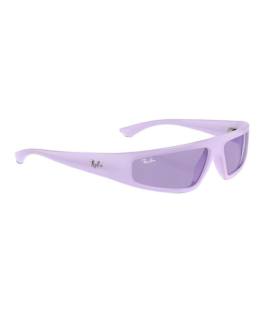 RAY BAN Фиолетовые пластиковые солнцезащитные очки, фото 4