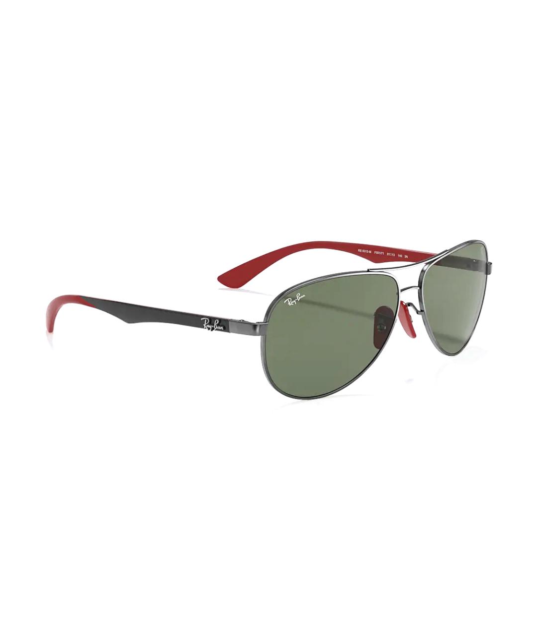 RAY BAN Серые металлические солнцезащитные очки, фото 4