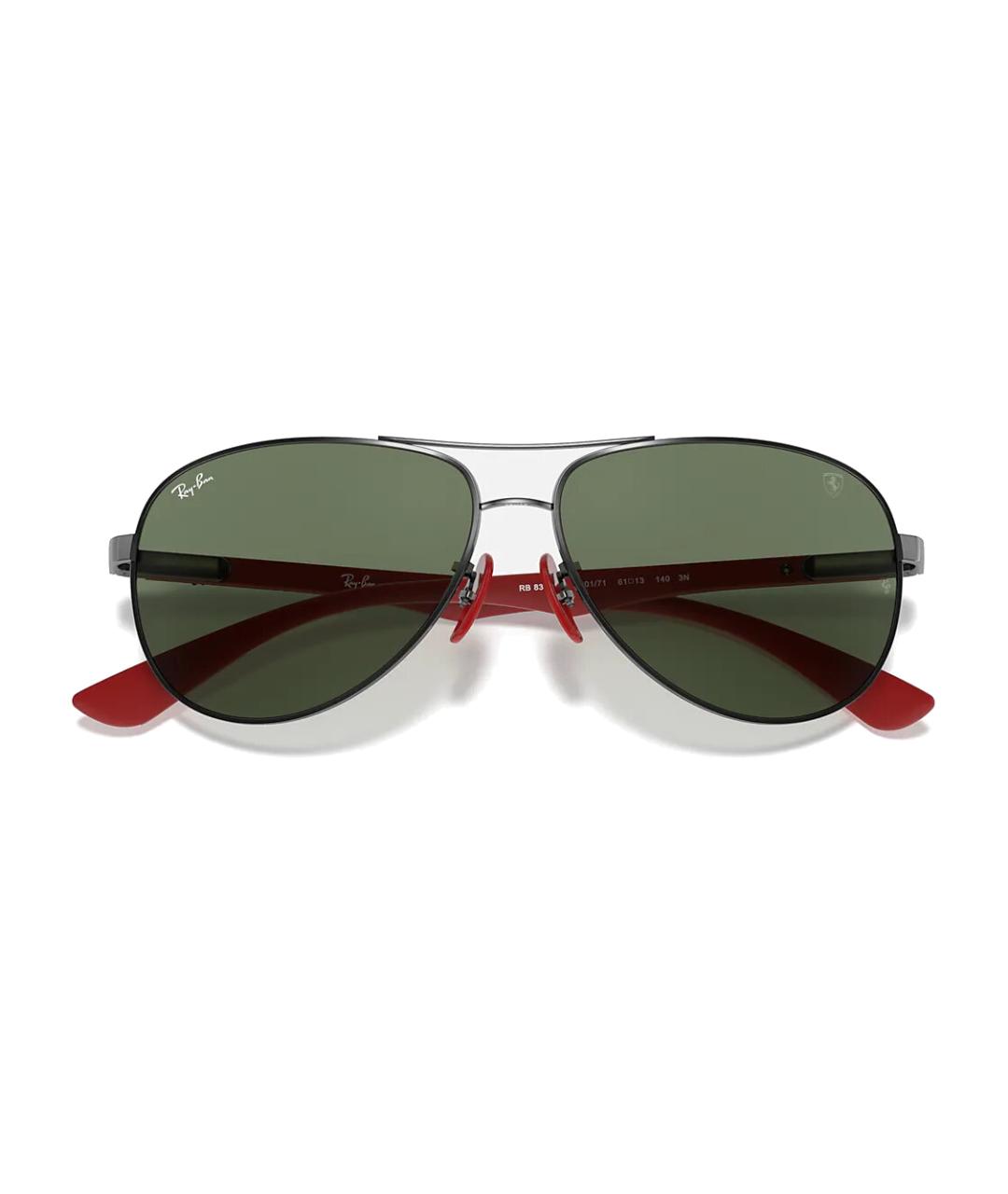 RAY BAN Серые металлические солнцезащитные очки, фото 2