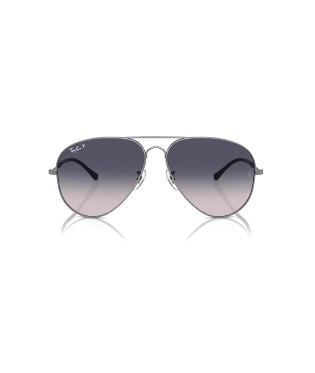 RAY BAN Серые металлические солнцезащитные очки, фото 2
