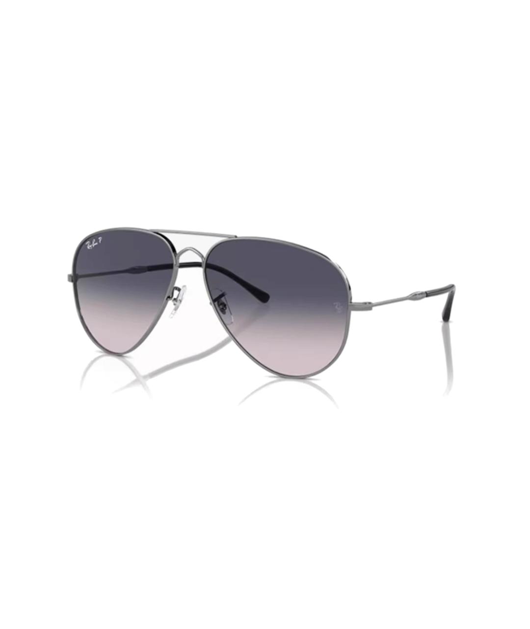 RAY BAN Серые металлические солнцезащитные очки, фото 1