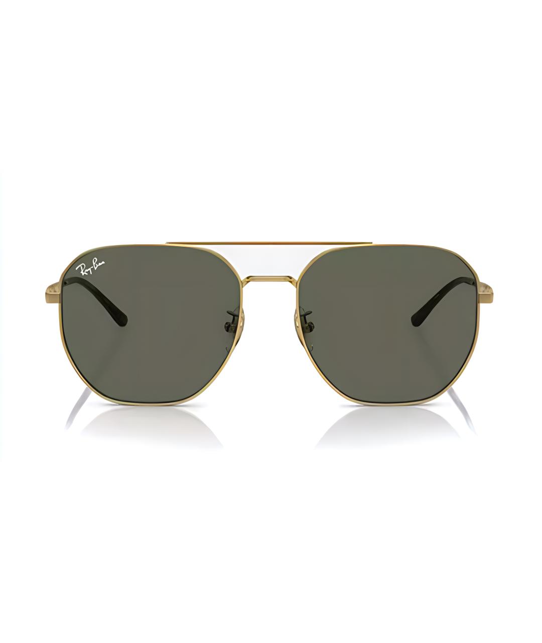 RAY BAN Золотые металлические солнцезащитные очки, фото 2