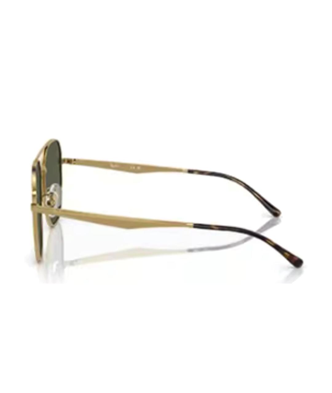 RAY BAN Золотые металлические солнцезащитные очки, фото 3