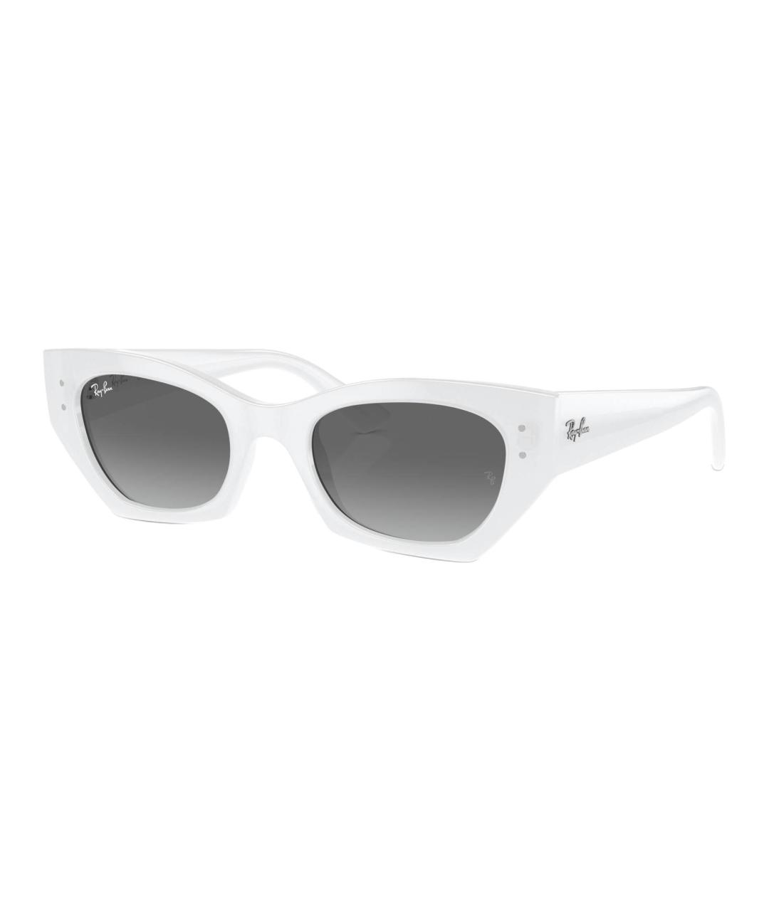 RAY BAN Белые пластиковые солнцезащитные очки, фото 1