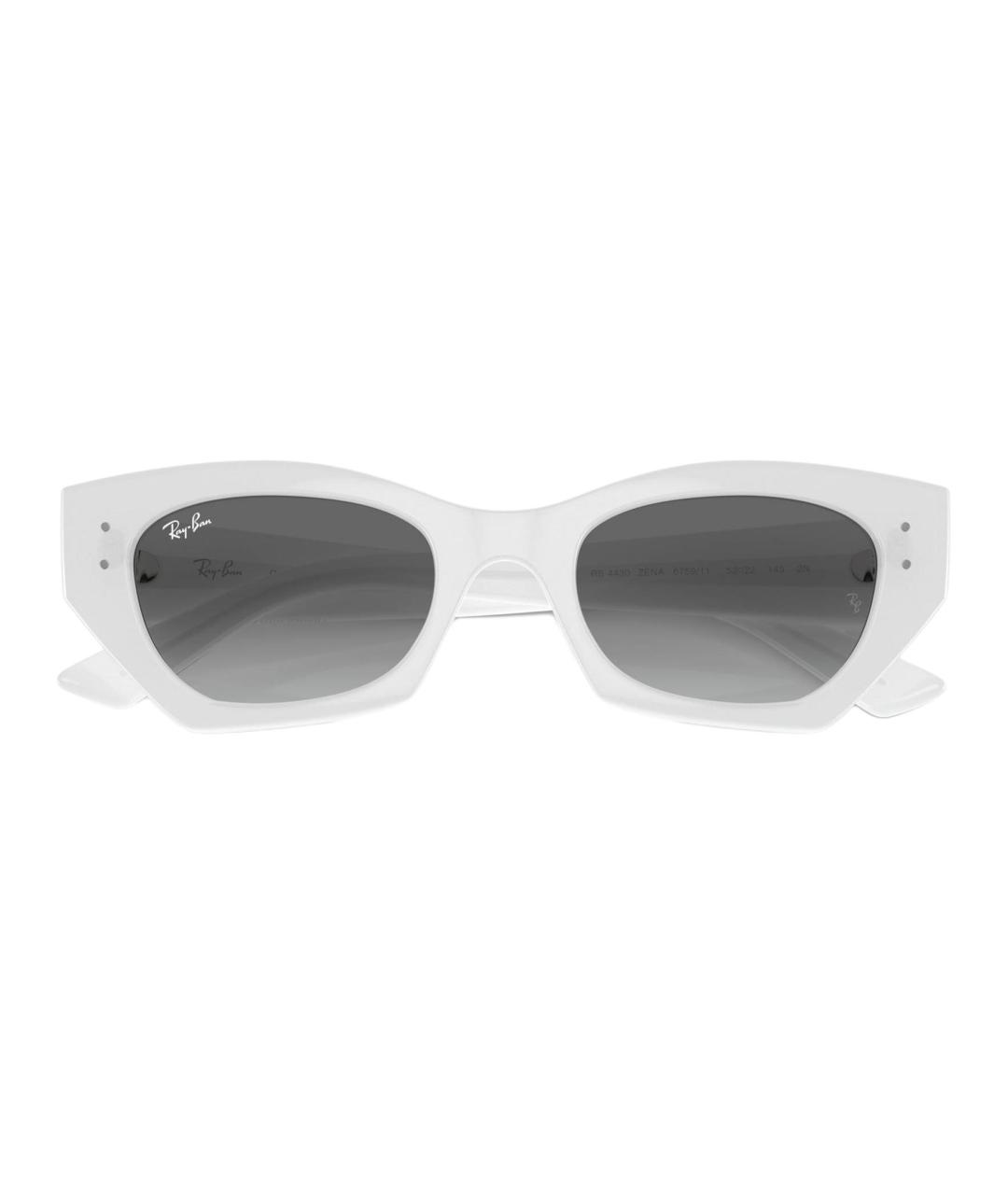 RAY BAN Белые пластиковые солнцезащитные очки, фото 3