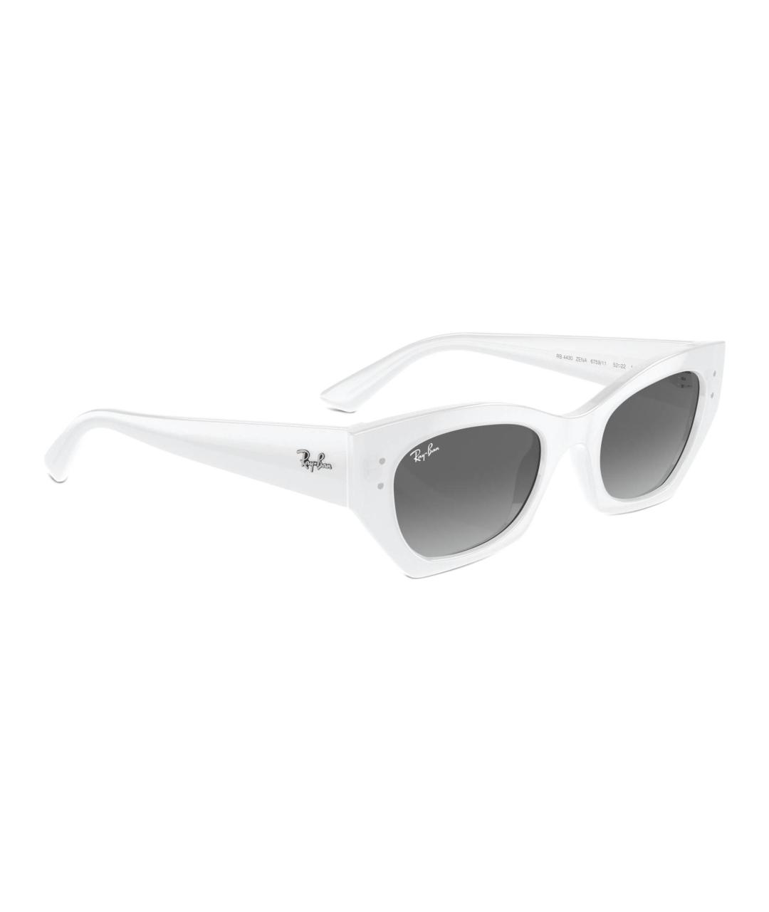 RAY BAN Белые пластиковые солнцезащитные очки, фото 4