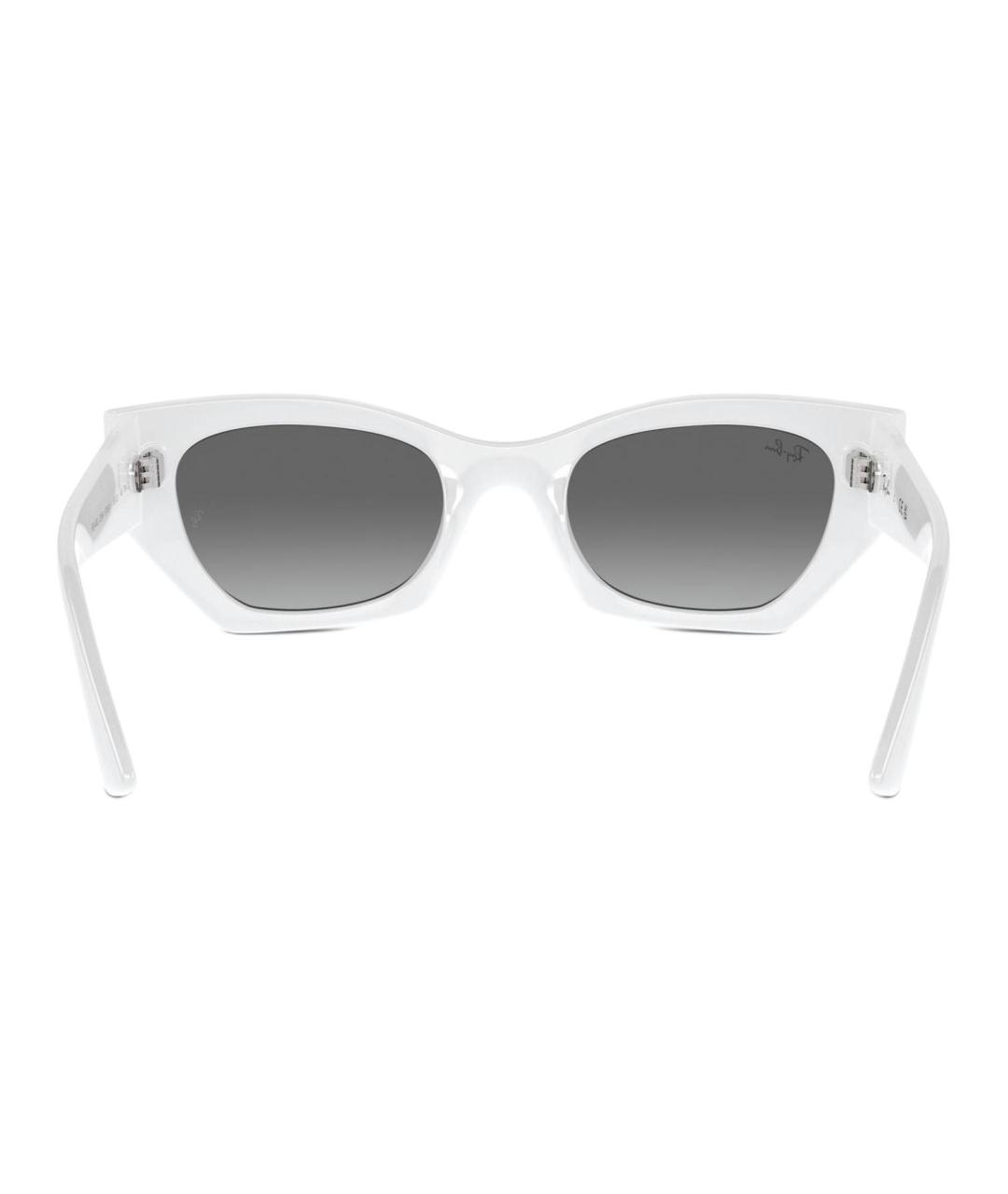 RAY BAN Белые пластиковые солнцезащитные очки, фото 5