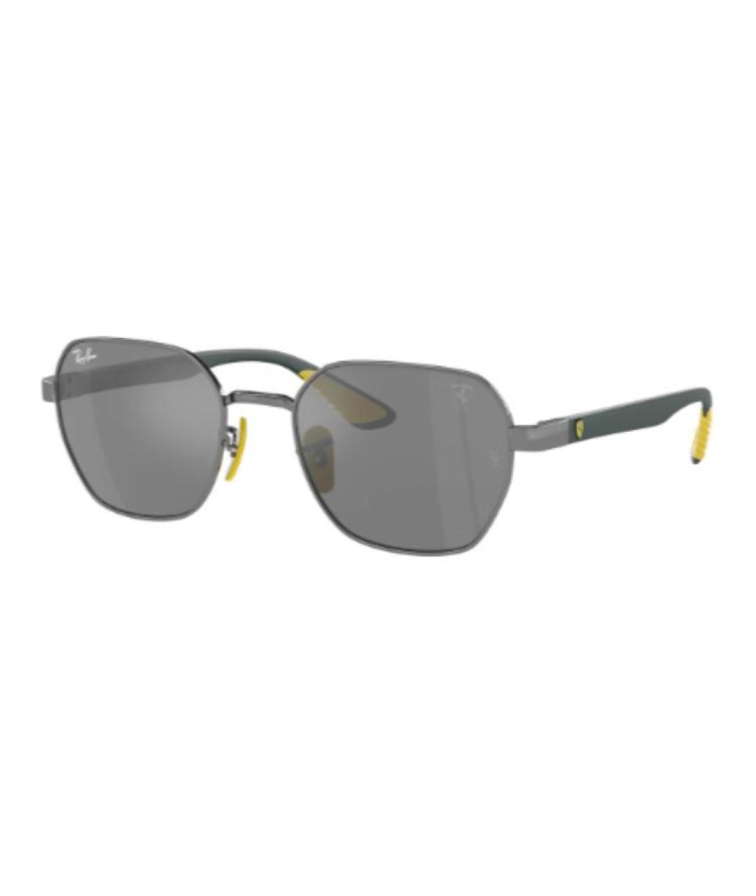 RAY BAN Серые металлические солнцезащитные очки, фото 1