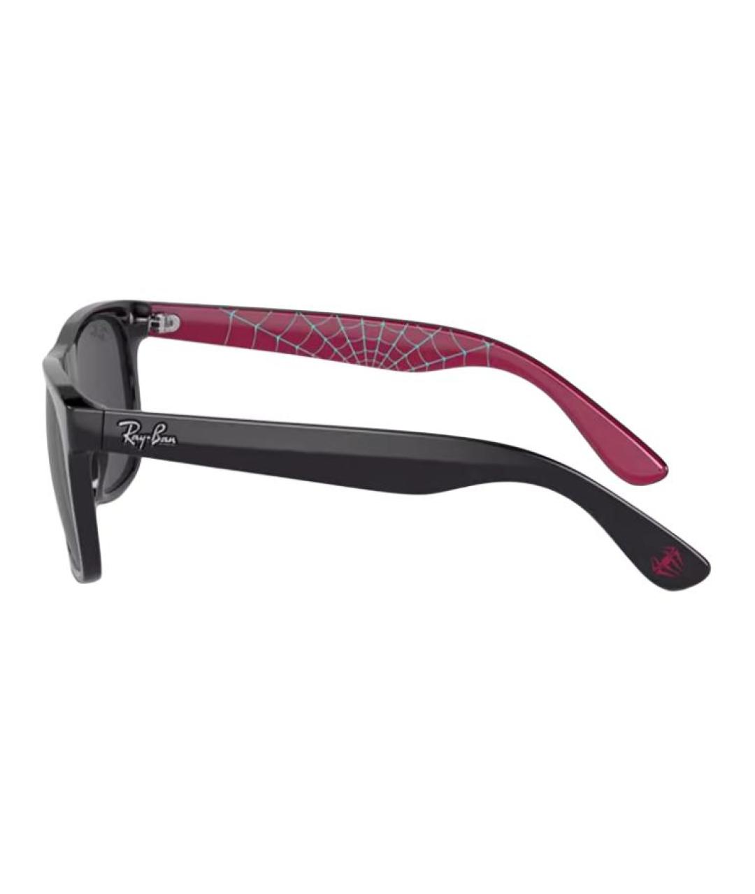 RAY BAN Черные пластиковые солнцезащитные очки, фото 3