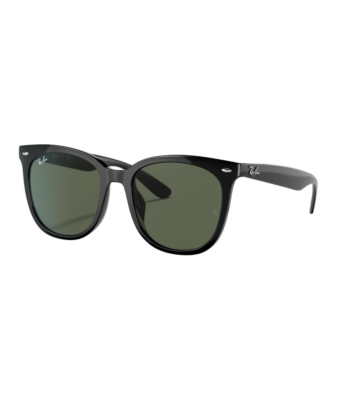 RAY BAN Черные пластиковые солнцезащитные очки, фото 1