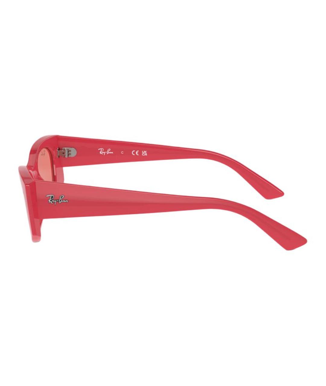 RAY BAN Красные пластиковые солнцезащитные очки, фото 3