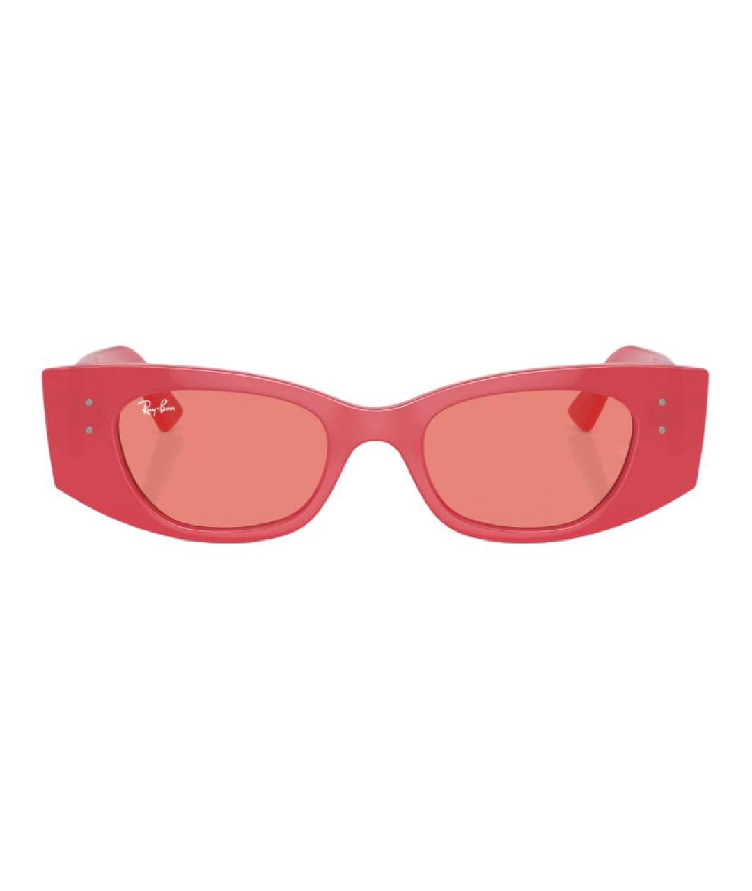 RAY BAN Красные пластиковые солнцезащитные очки, фото 2