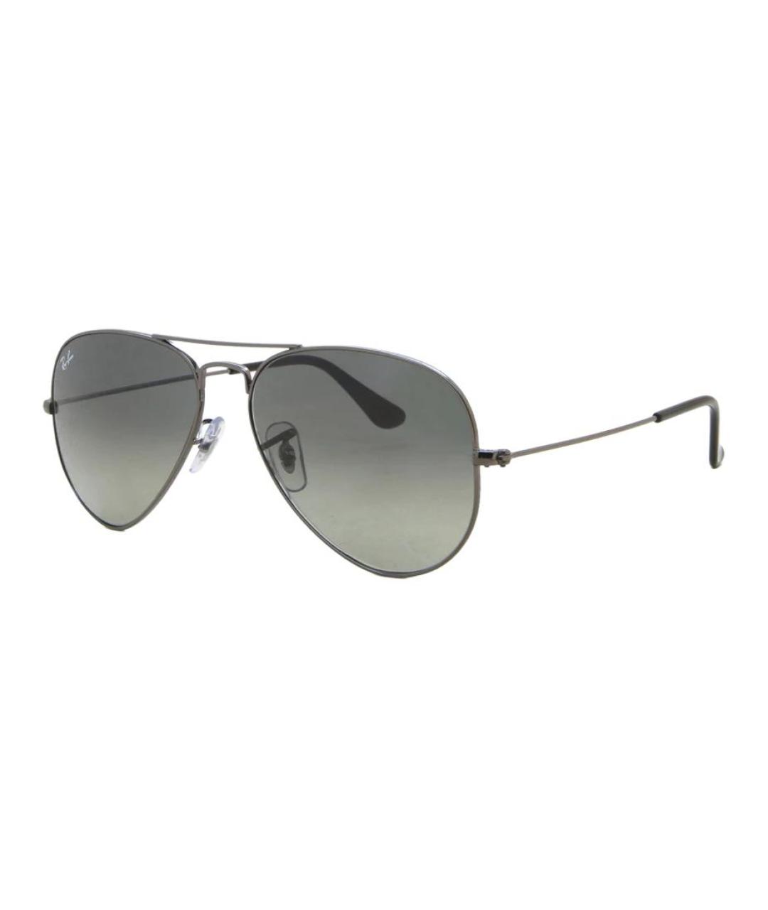 RAY BAN Серые металлические солнцезащитные очки, фото 1