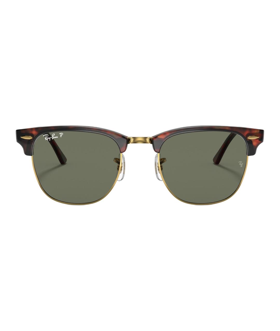 RAY BAN Коричневые пластиковые солнцезащитные очки, фото 2