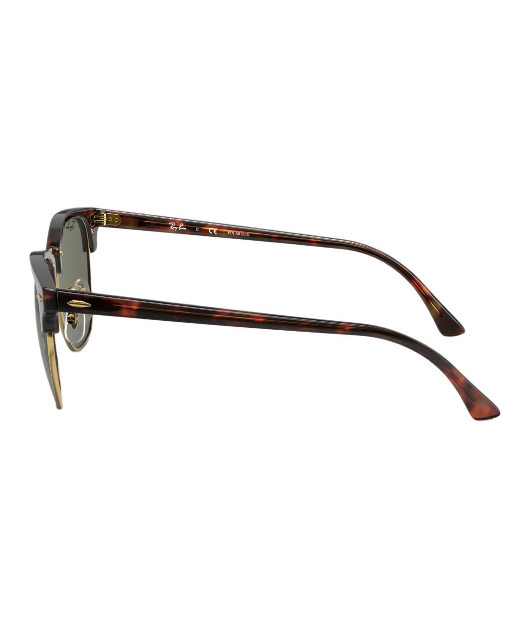 RAY BAN Коричневые пластиковые солнцезащитные очки, фото 3