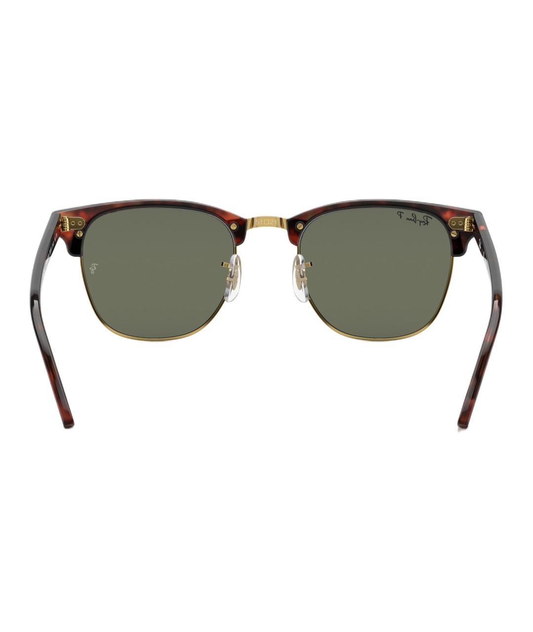 RAY BAN Коричневые пластиковые солнцезащитные очки, фото 4