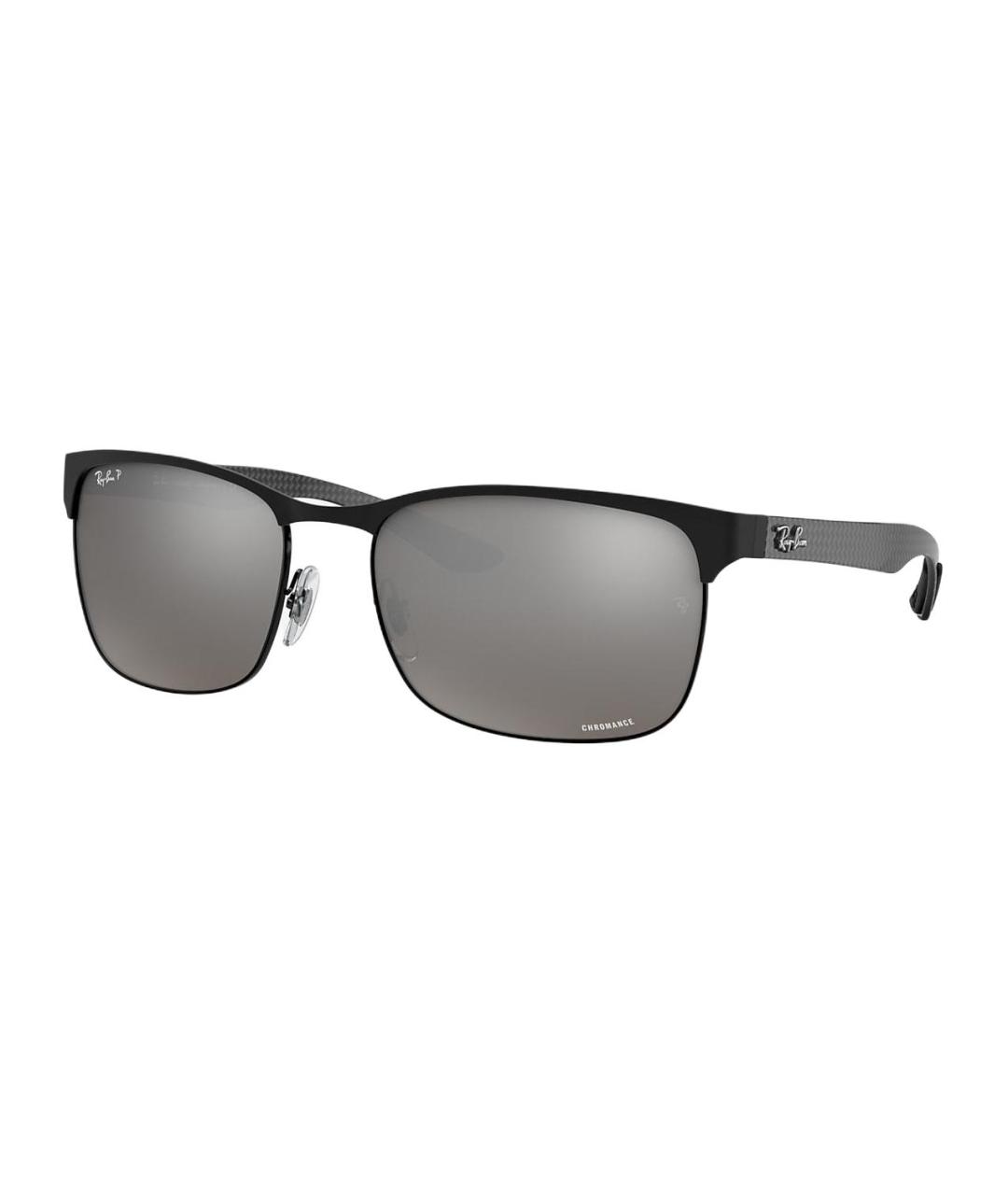 RAY BAN Черные металлические солнцезащитные очки, фото 1