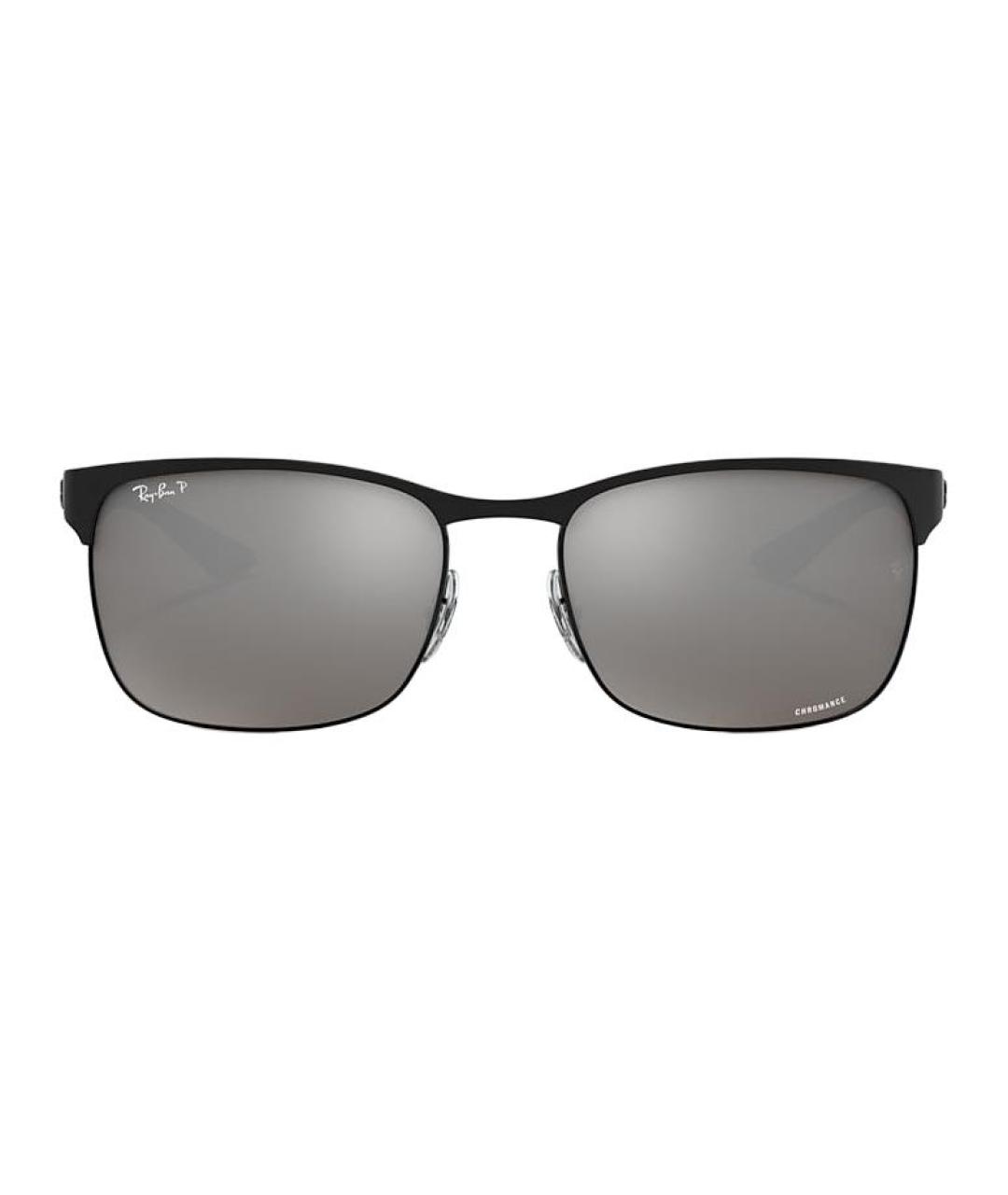 RAY BAN Черные металлические солнцезащитные очки, фото 2