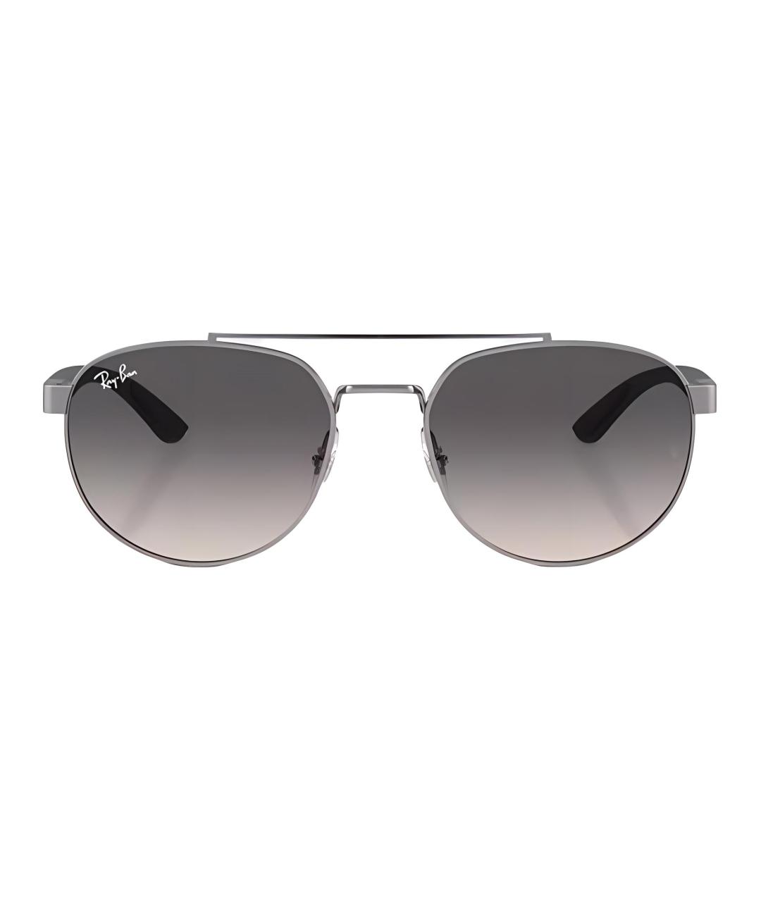 RAY BAN Черные металлические солнцезащитные очки, фото 2