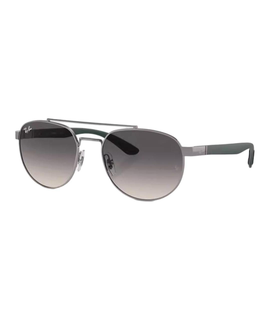 RAY BAN Черные металлические солнцезащитные очки, фото 1