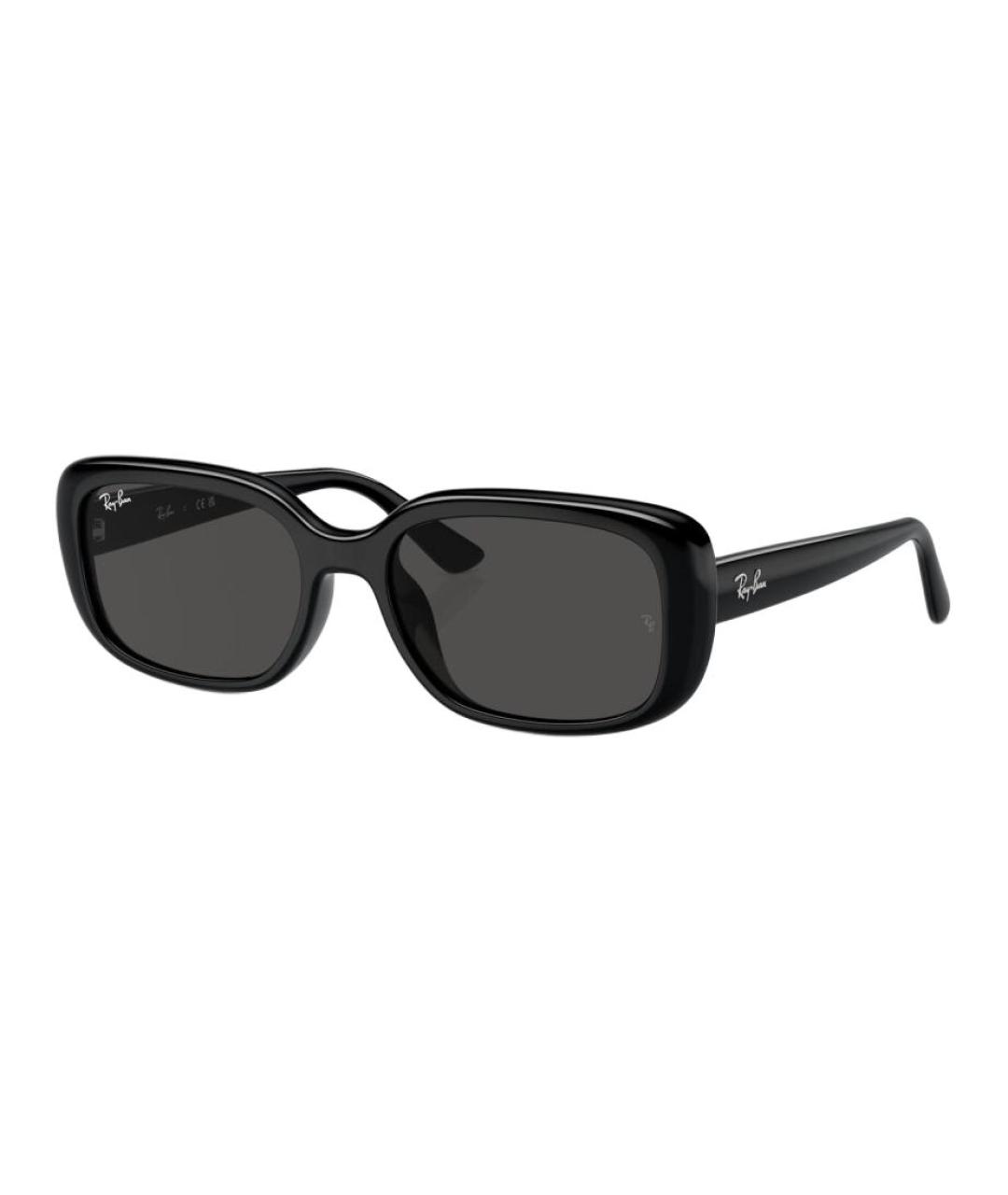RAY BAN Черные пластиковые солнцезащитные очки, фото 1
