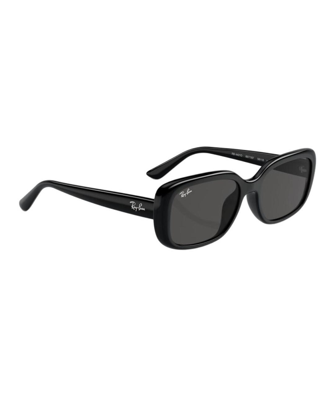 RAY BAN Черные пластиковые солнцезащитные очки, фото 2