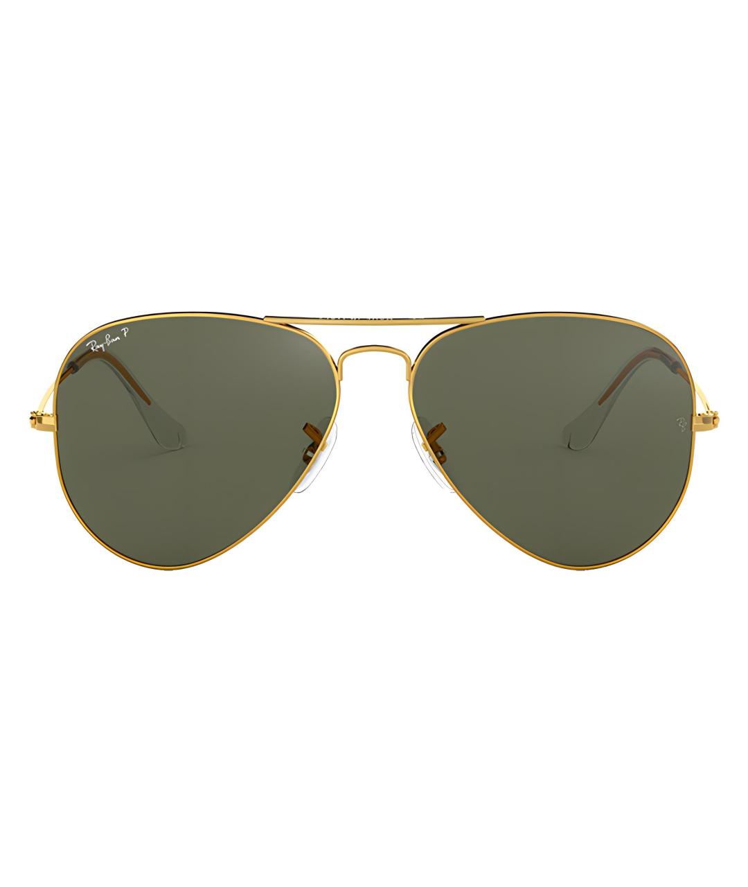 RAY BAN Золотые металлические солнцезащитные очки, фото 2