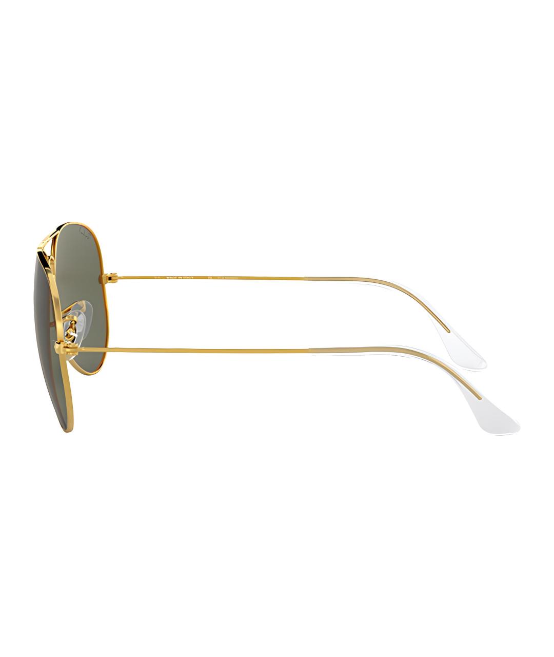 RAY BAN Золотые металлические солнцезащитные очки, фото 4