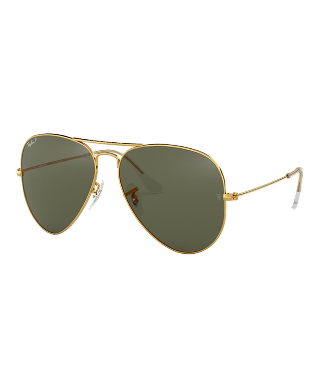 RAY BAN Золотые металлические солнцезащитные очки, фото 1