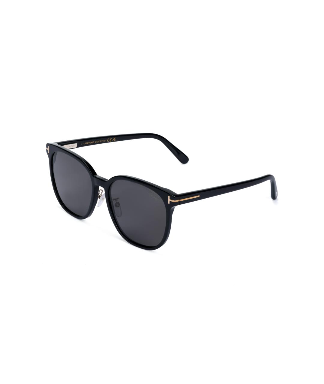 TOM FORD Черные пластиковые солнцезащитные очки, фото 1