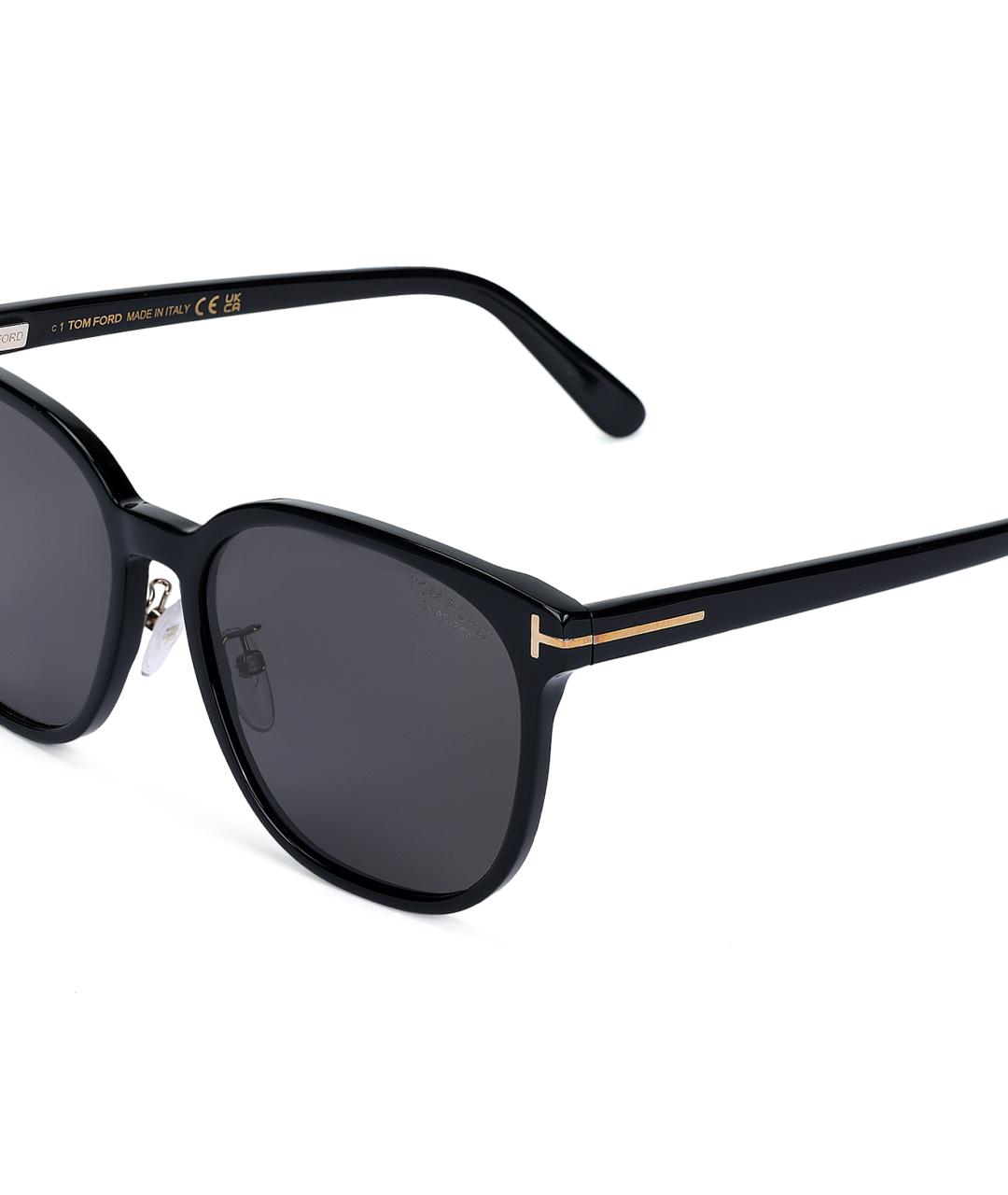 TOM FORD Черные пластиковые солнцезащитные очки, фото 4