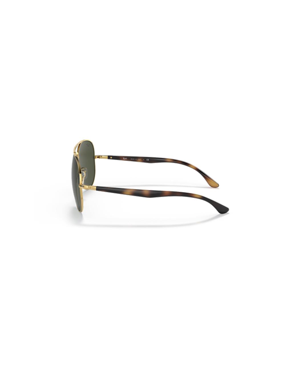 RAY BAN Золотые металлические солнцезащитные очки, фото 2