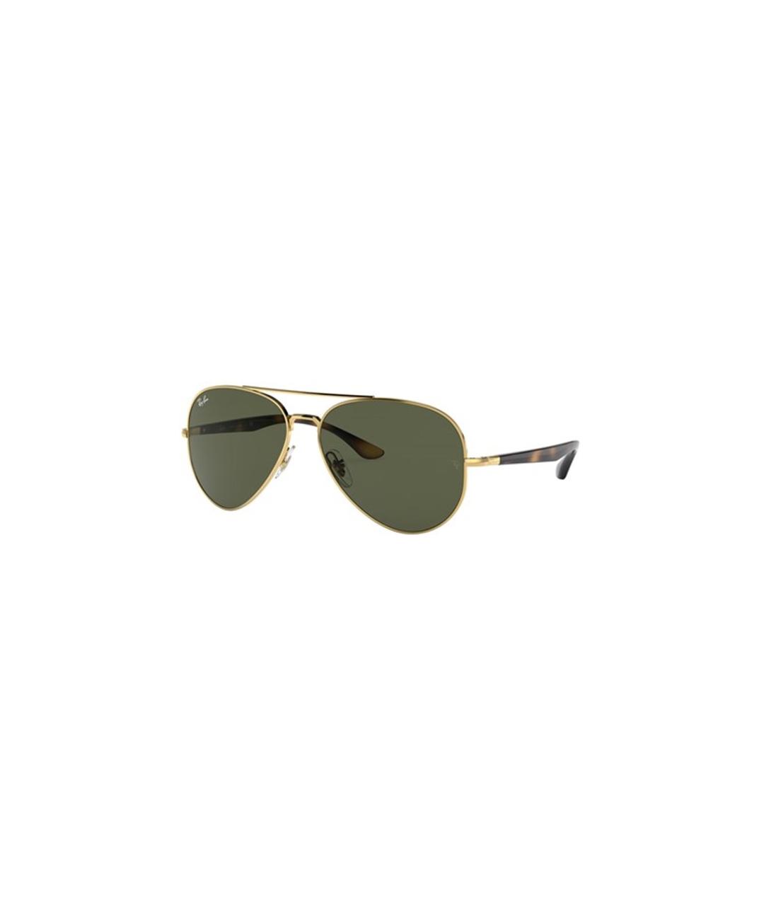 RAY BAN Золотые металлические солнцезащитные очки, фото 6