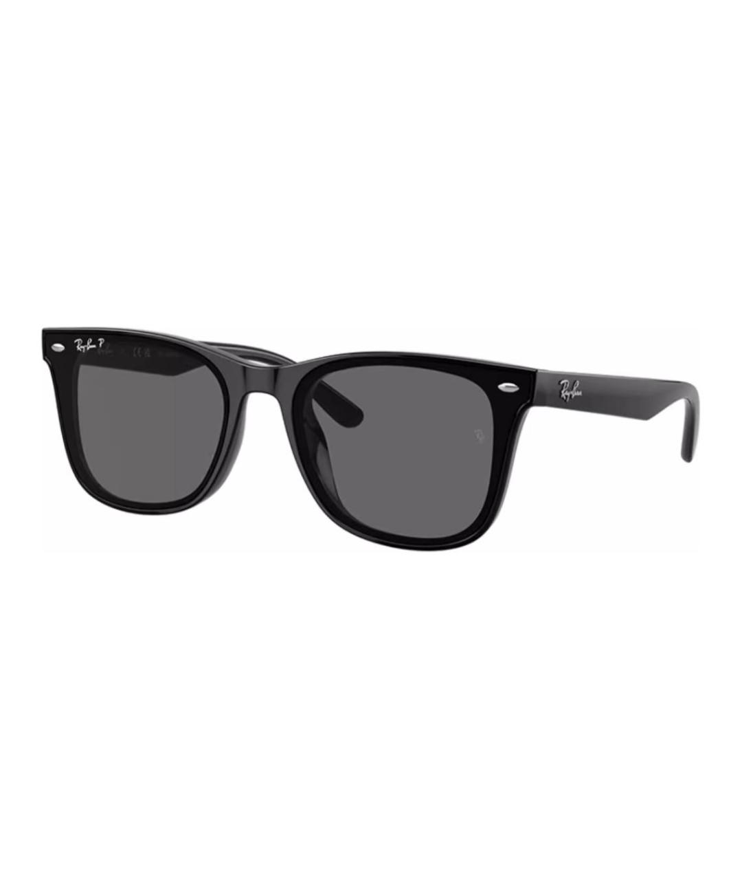 RAY BAN Черные пластиковые солнцезащитные очки, фото 1